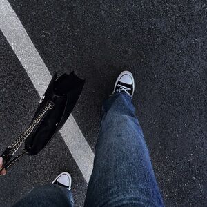 2/$25 Black Platform Converse, Black, Size 8